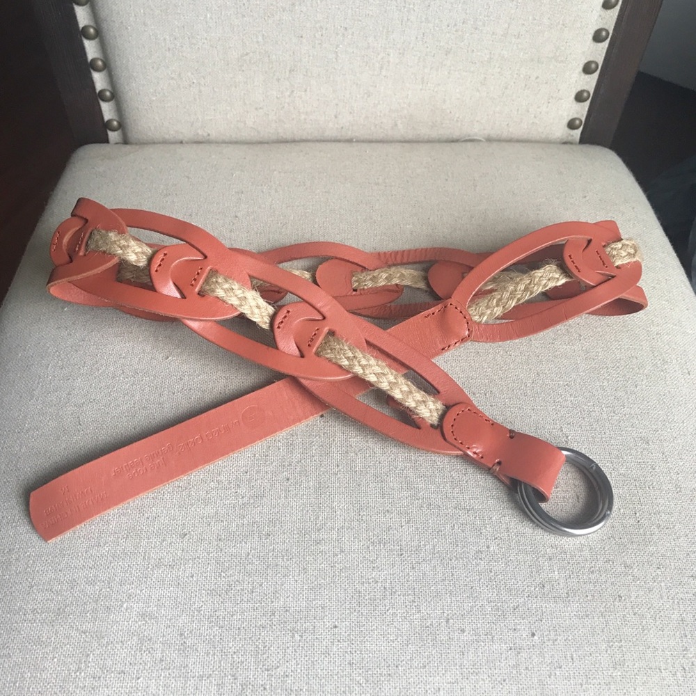 anthro Linea Pelle Leather and Jute Belt
